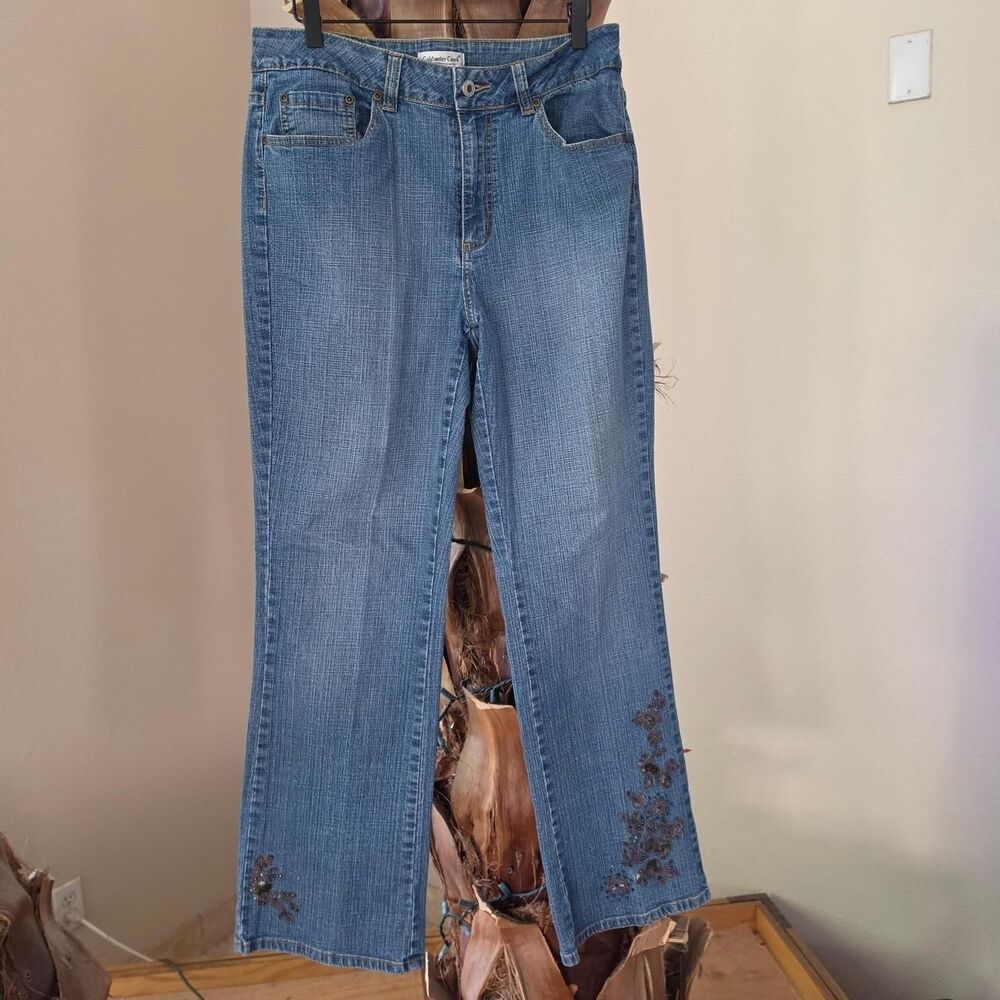 Vintage Coldwater Creek Beaded Embroidered Denim Jeans